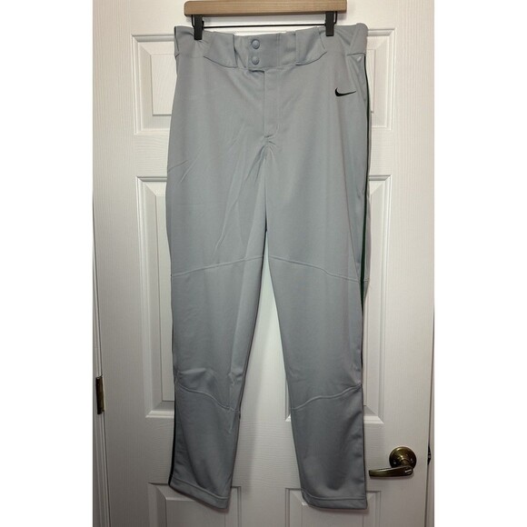 Size L Nike Pants Gray Dark Green Vapor Select Baseball Mens BQ5489-059 NEW - Picture 1 of 3